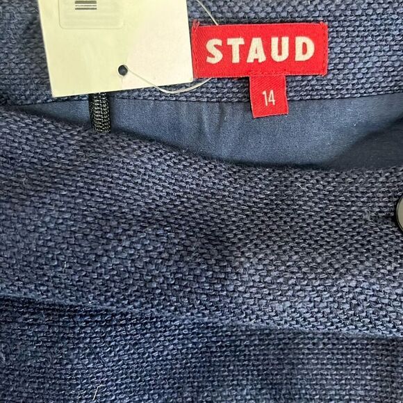 Staud Navy Tour Miniskirt Size Medium NWT  $226 - Picture 6 of 6